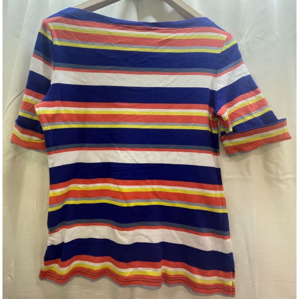 TF7016- Lauren Ralph Lauren Striped Knit Top Multicolor Women’s Medium